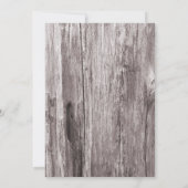 素朴アイボリー&バーラップリボンレースウッドズ結婚ズ 招待状 (裏面)