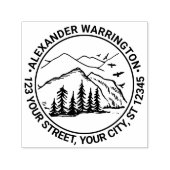 素朴アウトドア：山樹名アドレス#2 セルフインキングスタンプ (デザイン)