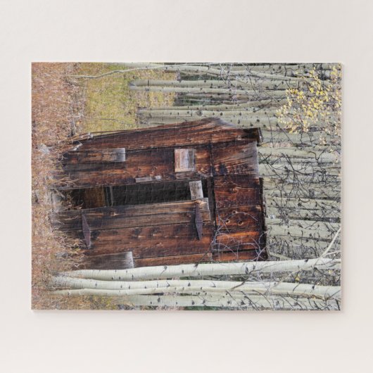 素朴アウトハウスイン《植物》アスペンセントエルモコロラド ジグソーパズル (横)