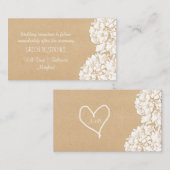 素朴アジサイフローラ結婚の挿入 エンクロージャーカード (正面/裏面)