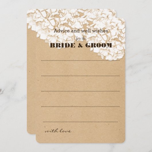 素朴アジサイフローラ結婚アドバイス アドバイスカード (正面/裏面)