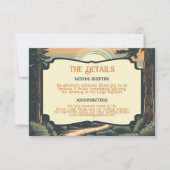 素朴アドベンチャーマウンテン結婚フォレストズ詳細 招待状 (正面)