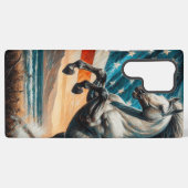 素朴アメリカ白い牡馬 SAMSUNG GALAXYケース (裏面横)