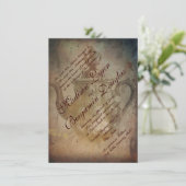 素朴アンティークイングリッシュティーポット結婚式招待状 招待状 (スタンド正面)