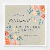 素朴アンティークフローラ水色退職パーティー (正面)