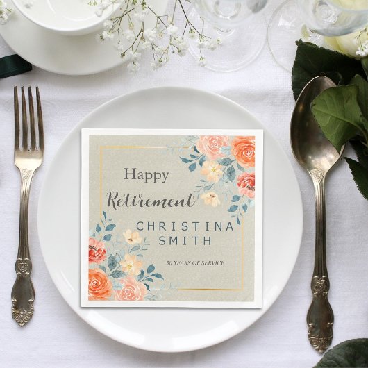 素朴アンティークフローラ水色退職パーティー