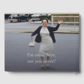 素朴アンティークフローラ水色退職パーティー ゲストブック (裏面)