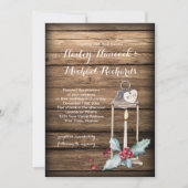 素朴アンティークランタンホリークリスマス結婚ズ 招待状 (正面)