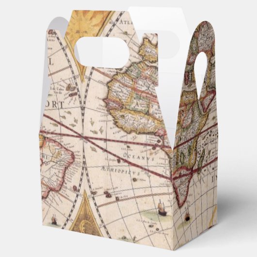 素朴アンティークヴィンテージ旧世界の地図IV フェイバーボックス (オープン)