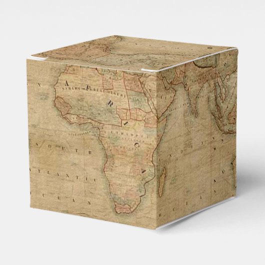素朴アンティークヴィンテージ旧世界地図III フェイバーボックス (正面サイド)