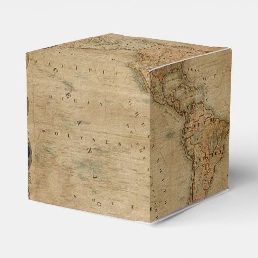 素朴アンティークヴィンテージ旧世界地図III フェイバーボックス (裏面サイド)