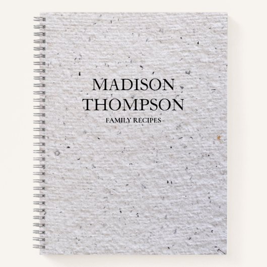 素朴アンティークヴィンテージ紙テクスチャファミリレシピ ノートブック (正面)