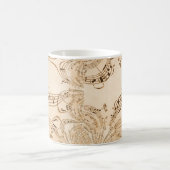 素朴アンティーク音符 コーヒーマグカップ (中央)