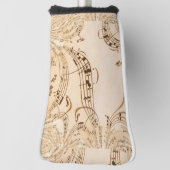 素朴アンティーク音符 ゴルフヘッドカバー (回転90)