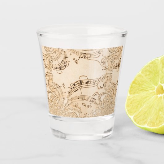 素朴アンティーク音符 ショットグラス (正面)