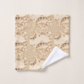 素朴アンティーク音符 バスタオルセット (ウォッシュタオル)