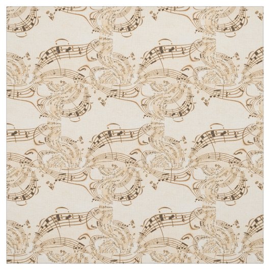素朴アンティーク音符 ファブリック (見本)