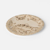 素朴アンティーク音符 ペーパープレート (アングル)