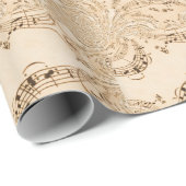 素朴アンティーク音符 ラッピングペーパー (ロールコーナー)