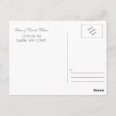 素朴アントラーディアフローラウッドラ結婚ンド ポストカード (裏面)