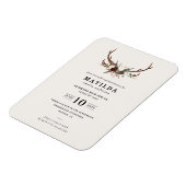 素朴アントラー卒業パーティー招待状 マグネット (左側)