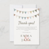 素朴アンパサンド結婚との感謝してい食 サンキューカード (正面)