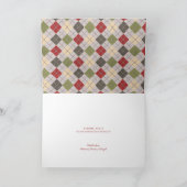 素朴アーガイル伝統的Christmas Holiday写真 シーズンカード (内部)