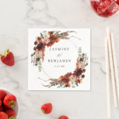 素朴アース&シャンパン花模様名v3 スタンダードカクテルナプキン (インサイチュ)