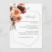 素朴アース&シャンパン花模様詳細3 エンクロージャーカード (正面)