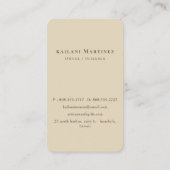 素朴アーティス自然トンボタニカル 名刺 (裏面)