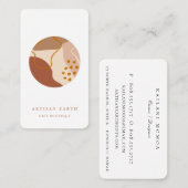 素朴アーティス自然抽象芸術ロゴ 名刺 (正面/裏面)