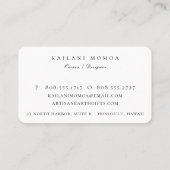 素朴アーティス自然抽象芸術ロゴ 名刺 (裏面)