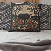 素朴アールヌーボーファームハウスカウフローラアクセント クッション
