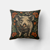 素朴アールヌーボーファームハウスピグフローラアクセント クッション (裏面)