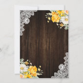 素朴イエローピーチ白フローラ結婚ズ 招待状 (裏面)