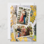 素朴イニシャル4everハート彫りツリー結婚ズ 招待状 (裏面)