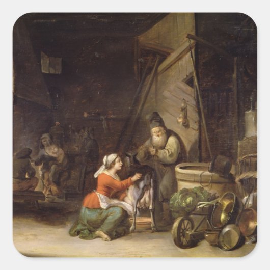 素朴インテリア スクエアシール (正面)