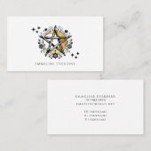 素朴ウィッカ信者異教の星形五角形ムーンコールカード コーリングカード (正面/裏面)