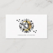 素朴ウィッカ信者異教の星形五角形ムーンコールカード コーリングカード (正面)