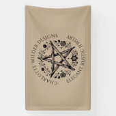 素朴ウィッカ信者異教の自然ジュエリー設計者 横断幕 (縦)