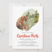 素朴ウィンタークリスマスホリデーパーティー 招待状 (正面)