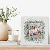 素朴ウィンターグリーナリーホリデーフォトリース フォトプラーク