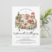 素朴ウィンターホリデーお気に入りのパーティー 招待状 (スタンド正面)