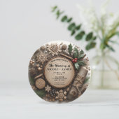 素朴ウィンターホリデーカントリー結婚クリスマス 招待状 (スタンド正面)