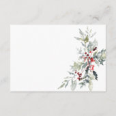 素朴ウィンターホリーベリー&スノー詳細 エンクロージャーカード (裏面)