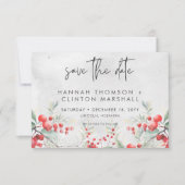 素朴ウィンターホリー&パイン結婚ズ セーブザデート (正面)