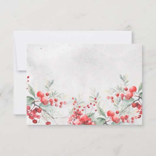 素朴ウィンターホリー&パイン結婚ズ セーブザデート (裏面)