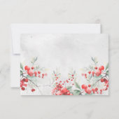 素朴ウィンターホリー&パイン結婚ズQRコード 出欠カード (裏面)