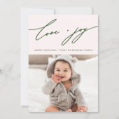 素朴ウィンターボタニカルフォトホリデー赤面 招待状 (正面)