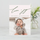 素朴ウィンターボタニカルフォトホリデー赤面 招待状 (スタンド正面)